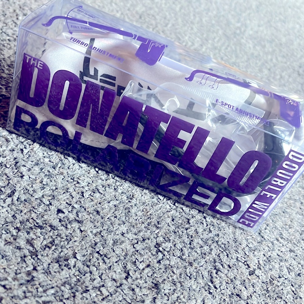 PIT VIPER The Donatello POLARIZED DOUBLE WIDE Sunglasses Purple Mirror Wrap NIB